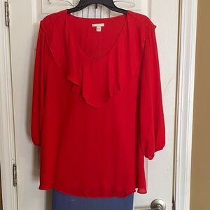 Chic Red Women's Blouse
